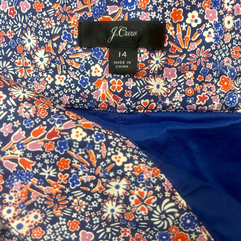 J. Crew Floral Shorts with Bow